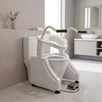 Chaise de transfert pour personnes âgées et handicapées, chaise-commode multifonctionnelle, siège de toilette élévateur pour la sécurité dans la salle de bain