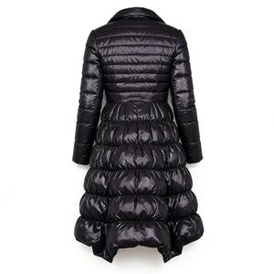 Veste longue d'hiver respirante Boying à col long et taille cintrée, grande veste ample et élégante à ourlet évasé pour femmes ODM / OEM - Product Image 6