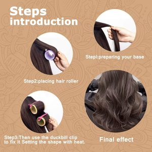 Self Grip Cold Plastic <b>Hair</b> <b>Rollers</b> Set Jumbo Size Heatless DIY Salon Use - Product Image 6