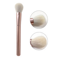 Pinceau de Maquillage Simple de Luxe en Or Rose Synthétique, Pinceau à Blush, Outil Cosmétique de Beauté, Vente en Gros, Marque Privée, Utilisation Visage