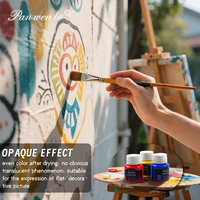 Peintures acryliques Panwenbo 25ml, 6 couleurs, pour artistes, peinture acrylique/verre/affiche/tissu/aquarelle, ensembles de peintures acryliques pour enfants