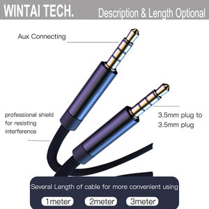 Wintai-Tech 3,5mm Aux-Audio kabel für Kraftfahrzeuge Stecker auf Buchse 2-in-1-Audiokabel für Audio kabel für Kraftfahrzeug adapter - Product Image 3
