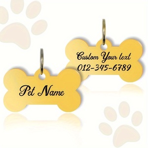Etiqueta de identificación personalizable de latón para mascotas, etiqueta de Metal personalizada para perros y gatos, impresión UV, impresión Offset, pantalla de seda con logotipo personalizado - Product Image 1