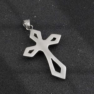 Collier pour homme populaire en promotion, de haute qualité, avec pendentif croix, style punk gothique vintage - Product Image 4