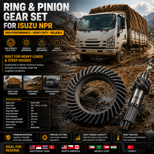 Juego de Corona y Piñón con Relación 6/37-9/37, Anillo Diferencial de 20CrMnTiH3 Forjado, Piezas <span class=keywords><strong>para</strong></span> Camiones NPR Compa - Product Image 1