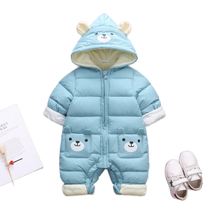 Nouveaux Combinaisons d'hiver à capuche pour bébés pandas 2026, en coton épais et élasthanne, chaudes, avec fermeture éclair, unisexe, pour nourrissons et tout-petits - Product Image 1