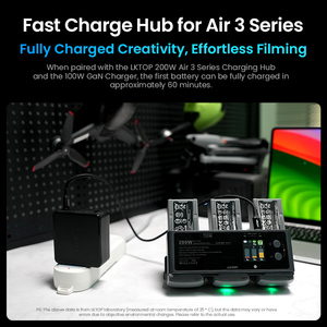 Cargador Rápido LKTOP 100W 4 en 1 GaN con 4 Puertos USB-C, Enchufe Plegable, Control Inteligente de Temperatura, Certificación QC4.0+ 3C/FCC para <span class=keywords><strong>Mavic</strong></span> 3/4 Pro/Air - Product Image 3