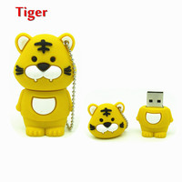 Gitra 100% animales personalizados USB dibujos animados buey Pendrive dragón conejo serpiente perro vaca memoria Flash Tigre caballo pollo mono USB Stick