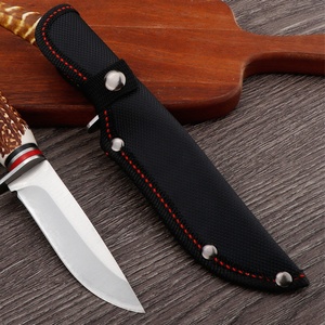 Couteau EDC d'extérieur HK SS222 avec manche en plastique imitation os, personnalisable OEM, multifonctionnel, en acier inoxydable, pour jardinage, à pointe tombante - Product Image 4