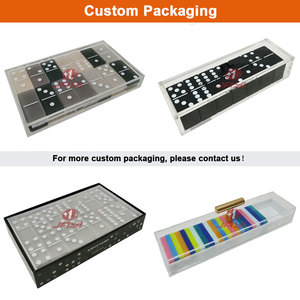 JAYI – ensemble de jeu de dominos en acrylique <span class=keywords><strong>personnalisé</strong></span>, dominos Lucite - Product Image 3