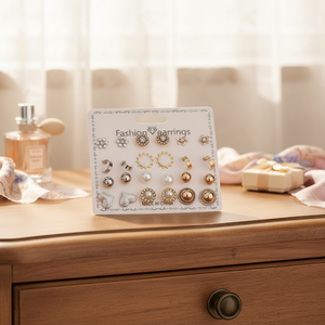 Vendita calda Trending strass oro rosa orecchini a cuore croce gioielli di moda minimalista per le donne e le ragazze per il regalo - Product Image 3