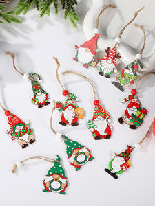 <b>Christmas</b> Painted Wooden Pendant Santa Claus Gift <b>Christmas</b> <b>Tree</b> 12 <b>Boxed</b> Decorative Ornaments - Product Image 3