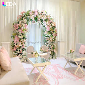 Arco de Hortensias Rosadas Artificiales para Decoración de Bodas y Eventos LEDA, Nuevo, para Interiores y Exteriores, Jardín - Product Image 2