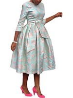 Nouvelles arrivées : Robes décontractées pour femmes grandes tailles, en tissu jacquard, col rond, pour les soirées