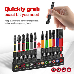 प्रभाव स्क्रूड्राइवर बिट्स सेट 26pcs <span class=keywords><strong>2</strong></span> "<span class=keywords><strong>3</strong></span>" टॉरक्स वर्ग स्लॉटेड चुंबकीय s2 स्टील ड्राइवर बिट्स सेट - Product Image 2