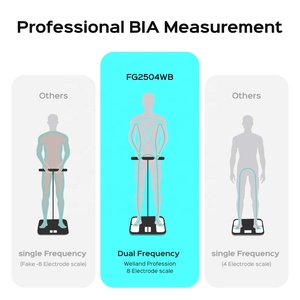Balance connectée intelligente pour la composition corporelle avec application, 8 électrodes, analyseur professionnel <span class=keywords><strong>de</strong></span> la composition corporelle, capacité maximale <span class=keywords><strong>de</strong></span> 180 kg, écran LED en verre trempé - Product Image 4