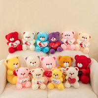 Peluche Ours Amoureux Saint-Valentin Rembourrée avec Coussin Cœur en Coton PP Brodé Jouet Réconfortant Toy Story JINTUO
