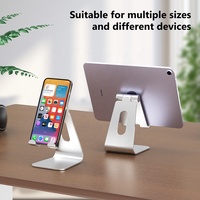 Support de téléphone réglable en aluminium, pliable, pour bureau, tablette, smartphone, mains libres, OEM, ODM, vente en gros