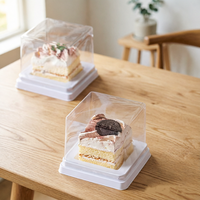 Boîte d'emballage transparente en blister pour mousse au chocolat, fourchette pour nouilles, gelées, desserts