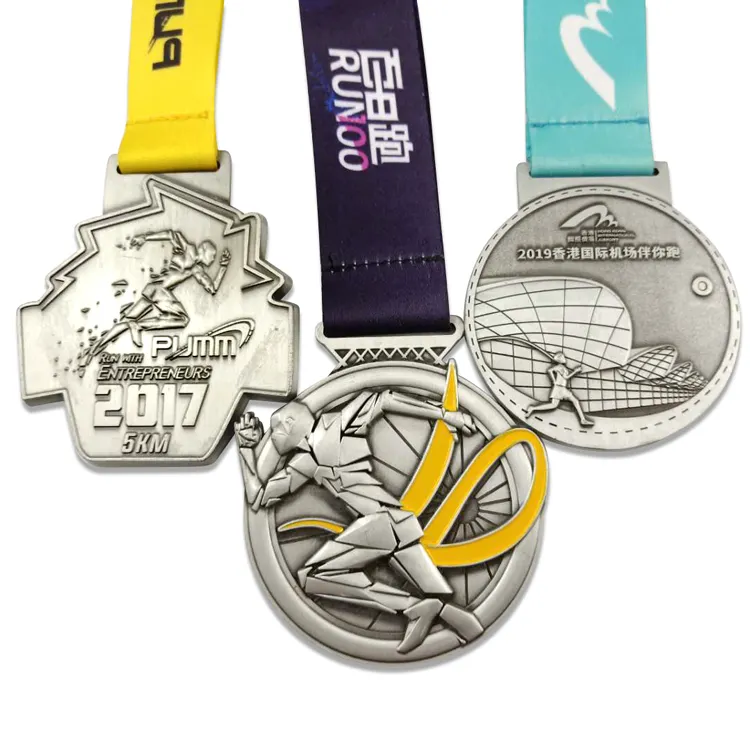 Projetar sua própria maratona medalha com baixo custo e customização em massa-o espaço em branco Medalha Da Liga Dos Campeões
