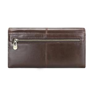 AndoBag Retro Long <b>Wallets</b> <b>for</b> <b>Men</b> Large Capacity Multifunctional Credit <b>Card</b> <b>Holder</b> Genuine Leather Bifold <b>Wallet</b> Purse 1939 - Product Image 3