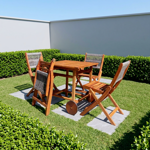 Factory Price Solid Wood Modern Restaurant <b>Dining</b> Table <b>Chair</b> Set for Hotel Outdoor Use Durable Eco-Friendly Vietnam Origin - Product Image 3