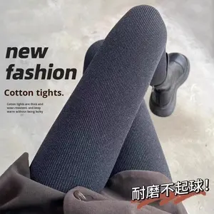 Pantaloni Aderenti da Donna Autunno/Inverno, Sexy, a Vita Alta, Modellanti, con Fodera <span class=keywords><strong>in</strong></span> Velluto Grigio e Motivo a Righe - Product Image 2