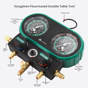 ホンセン HS-MVS60-101A デュアルゲージ HVAC メタル 自動車用エアコン圧力計キット メタルケース 0-100bar 1年保証 - Product Image 3