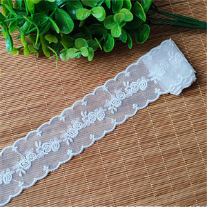 Mesh Lace Trim poliestere latte seta Lace Trim ricamo in cotone Non elasticizzato <span class=keywords><strong>Guipure</strong></span> solubile in acqua - Product Image 3