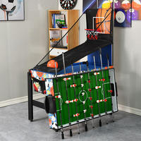 Table de billard multifonctionnelle 5 en 1 de nouveau style, table de ping-pong, table de hockey, table de basket-ball, table de football