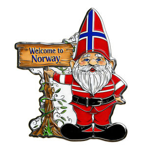 Aimant de réfrigérateur Gnome <span class=keywords><strong>scandinave</strong></span> suédois en vrac, aimant en alliage de zinc émaillé de haute qualité, souvenir de voyage nordique personnalisable - Product Image 2