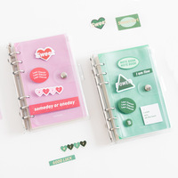 Carpeta de Hojas Sueltas con Cubierta Impresa en PVC A3 A4 A5 A6, Color Personalizado, Recargable, Reutilizable, Diario, Cuaderno, 40-100 Hojas
