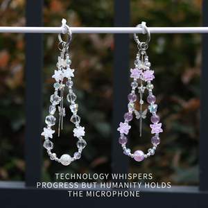 Papillon fleur cristal Girly Ins Style créatif accessoire sac porte-clés pendentif de grande valeur - Product Image 3