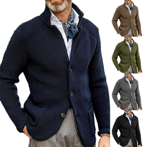 2025 autunno inverno nuova versione europea americana giacca <span class=keywords><strong>Cardigan</strong></span> in cotone 100% <span class=keywords><strong>Slim</strong></span> <span class=keywords><strong>Fit</strong></span> - Product Image 1