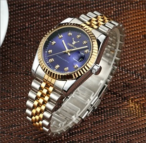 Reloj deportivo de cuarzo para mujer, esfera con puntero de 37mm, correa de acero inoxidable, cristal, resistencia al agua de 30bar, cierre de mariposa - Product Image 4