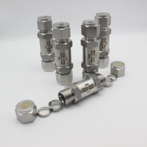 Accesorio de tubo tipo SS Swagelok, Tubo de unión de férula doble, accesorios de tubo CPI, instrumento de gas líquido, válvula de retención SS316L - Product Image 1