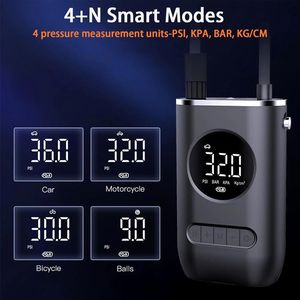 18L/Min Portable Cordless Tire Inflator Car Motorcycle <b>Bicycle</b> Ball Air Pump 150PSI Digital Auto Stop With LED Emergency <b>Light</b> - Product Image 2