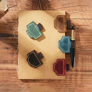 Magnetic Leather <b>Bookmark</b> with Pen Holder Vintage Book Markers Unique <b>Gifts</b> for Book Lovers - Product Image 1