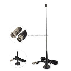 <span class=keywords><strong>Antenne</strong></span> radio <span class=keywords><strong>FM</strong></span> et TV numérique rétractable télescopique Qiyuntong pour voiture, avec gain de 5 dBi, 1,5 VSWR, base magnétique en plastique, UHF VHF - Product Image 2