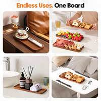 Mini plateau de service en bois d'acacia - Taille personnalisée pour café, restaurant, cuisine et salle de bain - Design en bois écologique