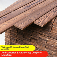 Panneaux de bois carbonisé traité en profondeur anti-corrosion, directement fournis par le fabricant, en pin chinois et en sapin Douglas, pour l'extérieur/l'intérieur