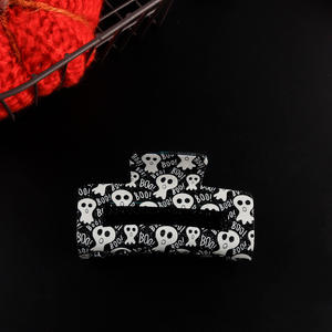 אקריליק חדש 8 ס "מ מודפס ילדה Halloween מרובע מצחיקה פנים מצחיק עיצוב פנים יפה עכביש אופנה נשים שיער ג 'G-70 - Product Image 6