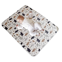 Protège-matelas imperméable YIVEKO pour bébé, imprimé ours, anti-fuites 3D, lavable et réutilisable, pour énurésie et incontinence