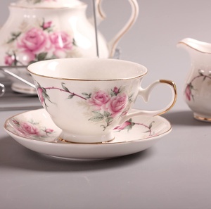 European High Grade <b>Bone</b> <b>China</b> Coffee & <b>Tea</b> Cup Kit with Saucer-6-Piece Western Style Dinnerware <b>Sets</b> - Product Image 4