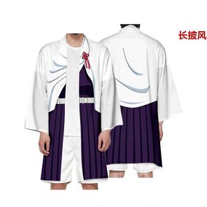 32 Estilos de Camisetas de Anime para Hombre, Demon Slayer, Kamado Nezuko, Kanroji Mitsuri, Ropa Yukata, Haori, Kimono, Capa Larga - Product Image 3