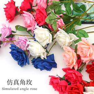 ชุดดอกกุหลาบประดิษฐ์แบบจำลอง สำหรับตกแต่งงานแต่งงานและบ้าน ทำจากพลาสติกและผ้าไหม คุณภาพสูง - Product Image 4