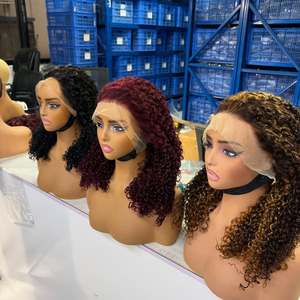 วิกผมหน้าผากแบบ Pixie Curly ขนาด 13x4 Super Double Drawn สี 99j รับประกันคุณภาพเส้นผม - Product Image 4