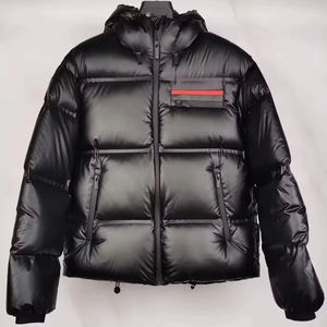 Manteau d'hiver pour homme, noir, à capuche, fermeture éclair, décontracté, épais, imperméable, 90% duvet, coupe classique - Product Image 6