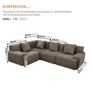 Set di Divani Modulari Moderni in Tessuto per Soggiorno, Imballaggio Sottovuoto, Alta Qualità, Vendita all'Ingrosso - Product Image 5