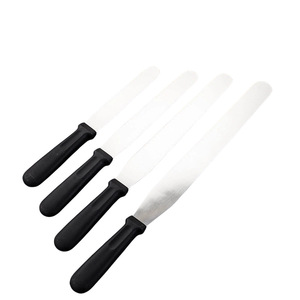 ชุดไม้พายสแตนเลส 3 ชิ้น แบบตรงและโค้ง สำหรับปาดครีมและตกแต่งหน้าเค้ก - Product Image 2